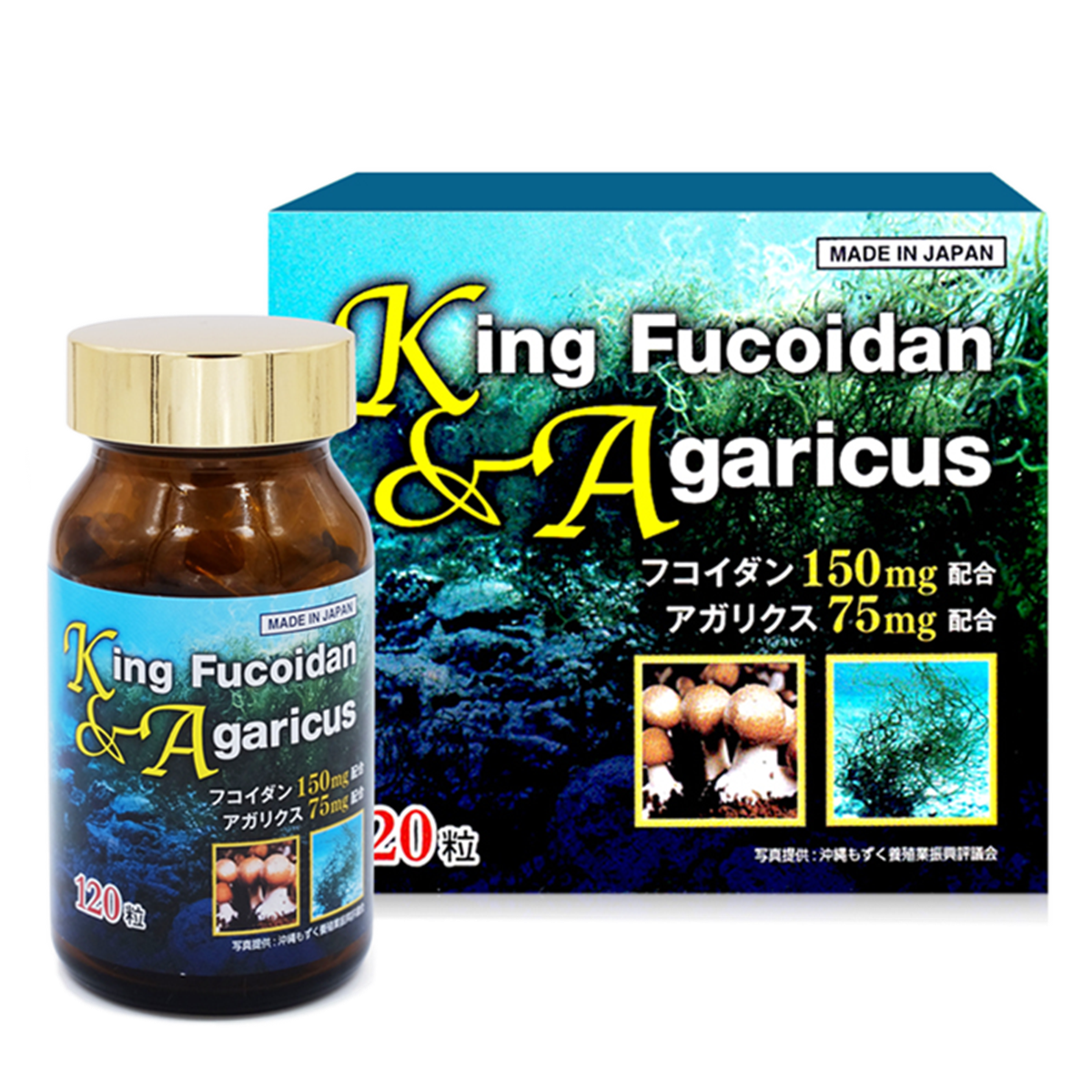 King Fucoidan & Agaricus, hộp 30 viên